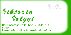 viktoria volgyi business card